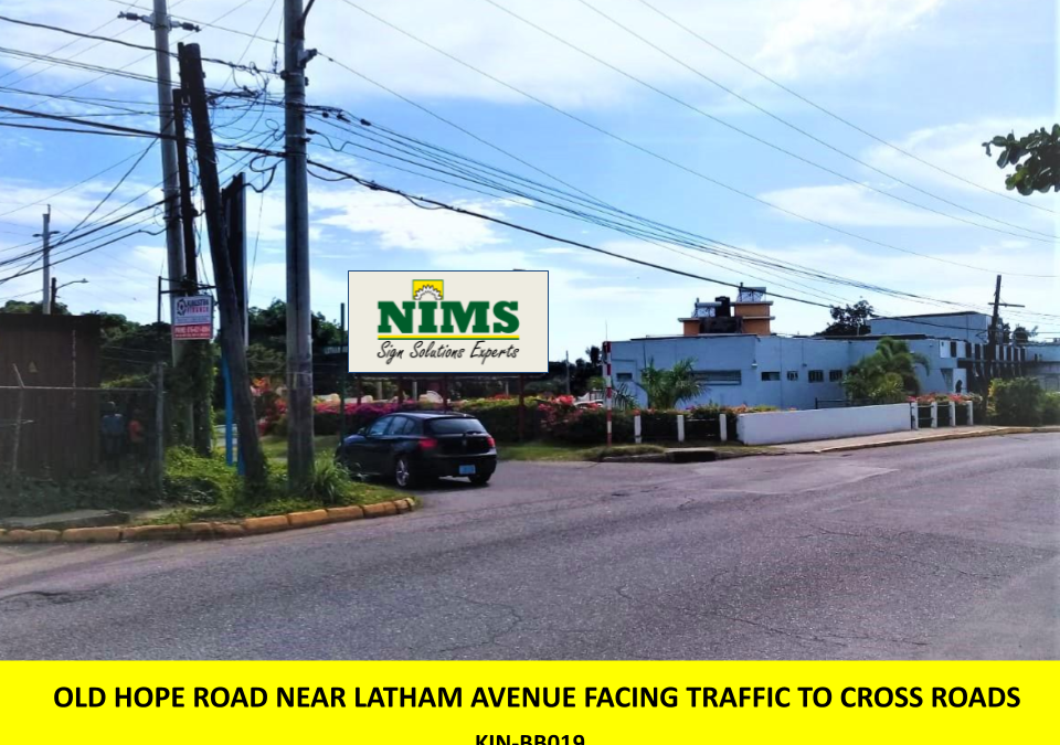 Old Hope Road near Latham Avenue facing traffic to Cross Roads (KIN-BB019)