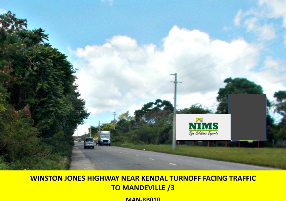 Winston Jones Highway facing traffic to Mandeville near Kendal Turnoff /3 (MAN-BB010)